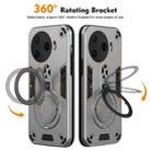 For Tecno Camon 30 Pro 5G Metal Ring 360 Degree Rotating Holder PC Hybrid TPU Phone Case(Silver Grey) - 2