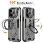 For Tecno Pova 6 Metal Ring 360 Degree Rotating Holder PC Hybrid TPU Phone Case(Silver Grey) - 2