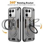 For Infinix Note 40 Pro 4G Metal Ring 360 Degree Rotating Holder PC Hybrid TPU Phone Case(Silver Grey) - 2