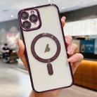 For iPhone 11 Pro Electroplating MagSafe Phone Case(Dark Purple) - 1