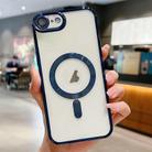 For iPhone 16e Electroplating MagSafe Phone Case(Dark Blue) - 1