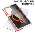 For Samsung Galaxy S24 Ultra 5G Dual-Color Transparent Black Magsafe Phone Case(Orange) - 2