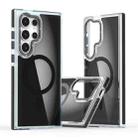 For Samsung Galaxy S24 Ultra 5G Dual-Color Transparent Black Magsafe Phone Case(Black) - 1