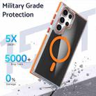 For Samsung Galaxy S24 Ultra 5G Dual-Color Transparent Black Magsafe Lens Holder Phone Case(Orange) - 2