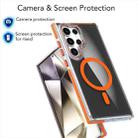 For Samsung Galaxy S24 Ultra 5G Dual-Color Transparent Black Magsafe Lens Holder Phone Case(Orange) - 3