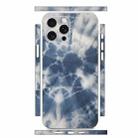 For iPhone 15 Pro Max All-inclusive PET Phone Decal Adhesive Sticker(Dark Blue White) - 1