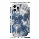 For iPhone 15 Pro All-inclusive PET Phone Decal Adhesive Sticker(Dark Blue White) - 1