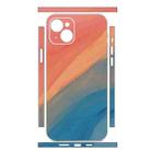 For iPhone 15 All-inclusive PET Phone Decal Adhesive Sticker(Blue Orange) - 2