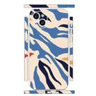 For iPhone 14 Plus All-inclusive PET Phone Decal Adhesive Sticker(Blue White Stripe) - 1