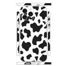 For iPhone 14 Pro All-inclusive PET Phone Decal Adhesive Sticker(Black White Cow Pattern) - 1