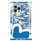 For iPhone 14 Pro Max All-inclusive PET Phone Decal Adhesive Sticker(Blue Ripples) - 1