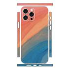 For iPhone 13 Pro All-inclusive PET Phone Decal Adhesive Sticker(Blue Orange) - 1