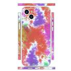 For iPhone 13 All-inclusive PET Phone Decal Adhesive Sticker(Orange Purple) - 1