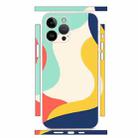 For iPhone 12 Pro Max All-inclusive PET Phone Decal Adhesive Sticker(White Yellow) - 1