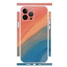 For iPhone 12 Pro All-inclusive PET Phone Decal Adhesive Sticker(Blue Orange) - 1