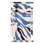 For iPhone 12 mini All-inclusive PET Phone Decal Adhesive Sticker(Blue White Stripe) - 1