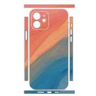 For iPhone 12 mini All-inclusive PET Phone Decal Adhesive Sticker(Blue Orange) - 2