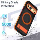 For Google Pixel 9 / 9 Pro Dual-Color Skin Feel Magsafe Phone Case with Holder(Orange) - 2