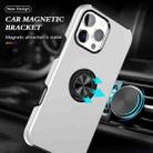 For iPhone 16 Pro Max PC Hybrid TPU Magnetic Ring Holder Phone Case(Silver) - 2