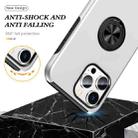 For iPhone 16 Pro Max PC Hybrid TPU Magnetic Ring Holder Phone Case(Silver) - 3