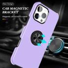 For iPhone 16 Pro Max PC Hybrid TPU Magnetic Ring Holder Phone Case(Purple) - 2