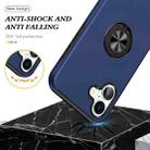 For iPhone 16 Plus PC Hybrid TPU Magnetic Ring Holder Phone Case(Navy Blue) - 3