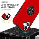 For iPhone 16 Plus PC Hybrid TPU Magnetic Ring Holder Phone Case(Red) - 3