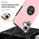 For iPhone 16 Plus PC Hybrid TPU Magnetic Ring Holder Phone Case(Rose Gold) - 3