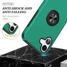 For iPhone 16 Plus PC Hybrid TPU Magnetic Ring Holder Phone Case(Dark Green) - 3