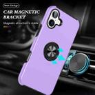 For iPhone 16 Plus PC Hybrid TPU Magnetic Ring Holder Phone Case(Purple) - 2