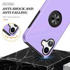 For iPhone 16 Plus PC Hybrid TPU Magnetic Ring Holder Phone Case(Purple) - 3