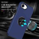 For iPhone 16e PC + TPU Magnetic Phone Case with Invisible Ring Holder(Navy Blue) - 2