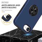 For iPhone 16e PC + TPU Magnetic Phone Case with Invisible Ring Holder(Navy Blue) - 3