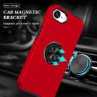 For iPhone 16e PC + TPU Magnetic Phone Case with Invisible Ring Holder(Red) - 2