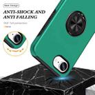 For iPhone 16e PC + TPU Magnetic Phone Case with Invisible Ring Holder(Dark Green) - 3