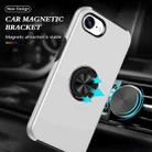 For iPhone 16e PC + TPU Magnetic Phone Case with Invisible Ring Holder(Silver) - 2