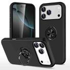 For iPhone 17 Pro Max PC + TPU Magnetic Phone Case with Invisible Ring Holder(Black) - 1