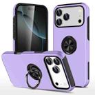 For iPhone 17 Pro Max PC + TPU Magnetic Phone Case with Invisible Ring Holder(Purple) - 1