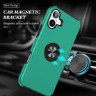 For iPhone 17 PC + TPU Magnetic Phone Case with Invisible Ring Holder(Dark Green) - 2
