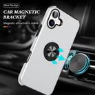 For iPhone 17 PC + TPU Magnetic Phone Case with Invisible Ring Holder(Silver) - 2
