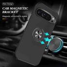 For Google Pixel 9 Pro PC Hybrid TPU Magnetic Ring Holder Phone Case(Black) - 2