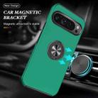 For Google Pixel 9 Pro PC Hybrid TPU Magnetic Ring Holder Phone Case(Dark Green) - 2