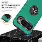 For Google Pixel 9 Pro PC Hybrid TPU Magnetic Ring Holder Phone Case(Dark Green) - 3