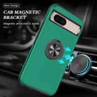 For Google Pixel 8a PC Hybrid TPU Magnetic Ring Holder Phone Case(Dark Green) - 2