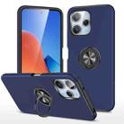 For Redmi 12 4G PC Hybrid TPU Magnetic Ring Holder Phone Case(Navy Blue) - 1