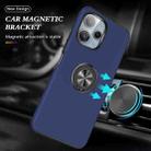 For Redmi 12 4G PC Hybrid TPU Magnetic Ring Holder Phone Case(Navy Blue) - 2