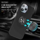 For Redmi 12 4G PC Hybrid TPU Magnetic Ring Holder Phone Case(Black) - 2