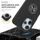 For Redmi 12 4G PC Hybrid TPU Magnetic Ring Holder Phone Case(Black) - 3