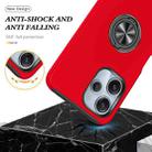 For Redmi 12 4G PC Hybrid TPU Magnetic Ring Holder Phone Case(Red) - 3