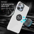 For Redmi 12 4G PC Hybrid TPU Magnetic Ring Holder Phone Case(Silver) - 2